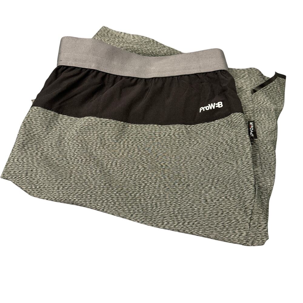 Spyder Active Shorts Mens XXL‎ Gray Black ProWB Lightweight 9" Inseam + Pockets